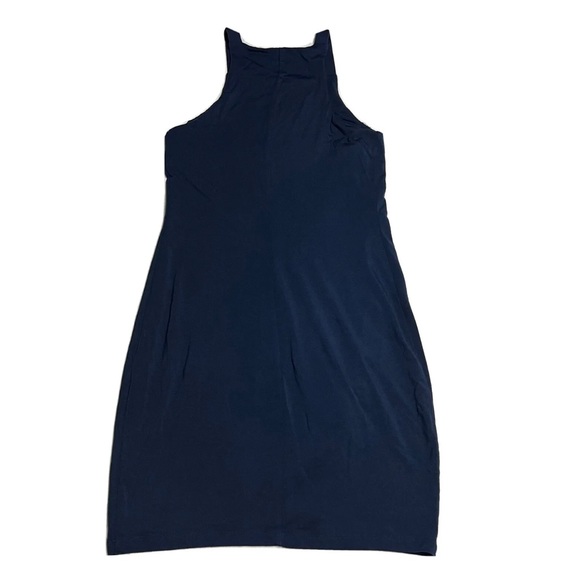 Marine Layer Lexi Daytime layered sleeveless midi dress In Navy - Picture 2 of 9